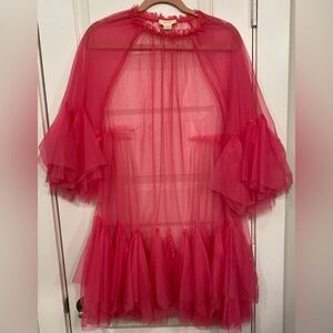 Mauve Anthropologie Mini Tulle Layer Dress